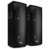 Vonyx SL28 - PA Lautsprecher Box 2er Set, Passiv Speaker 2x 8 Zoll - 1600 Watt Peak - Disco...