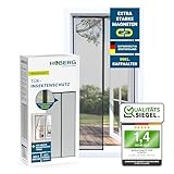 Hoberg Insektenschutzvorhang 100 x 210 cm | Fliegengitter Tür mit XXL-Magnetbändern |...