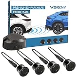 VSG24 Premium Einparkhilfe hinten zum nachrüsten am Auto, PDC Parksensoren hinten mit Stecksystem...