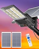 Gefolly 3000W Solar Straßenlaterne für Außen -300000LM Solarlampen mit Bewegungssensor, 6500K...