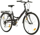 Multibrand Distribution Probike Folding City 24 Zoll Klapprad Faltrad 6 Gang für Damen, Mädchen...