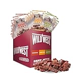 Wild West Beef Jerky, Mix Box 25g, 16er Pack mit 6x Original, 6x Honey BBQ, 4x Jalapeno,...