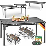 KESSER® Gartentisch ausziehbar Esstisch 180/240x90cm erweiterbar bis 8 Personen Ausziehtisch mit...
