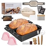 VONATES Kastenform aus Gusseisen mit Deckel, Brotbackformen für selbstgemachtes Brot, Kastenform...