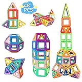 mysoler Magnetische Bausteine 48 Teile Magnet Spielzeug Kinder DIY Magnetspielzeug Magnet Spielzeug...