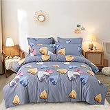 Grüner Vely, superweiche Glanz-Baumwolle, King-Size-Bettdecke mit 1 Bettlaken und 2 Kissenbezügen...