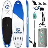 FunWater Aufblasbares Stand Up Paddle Board Surfbrett SUP Komplettes Paddleboard Zubehör...