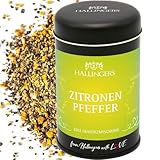 Hallingers Spritziger Zitronen-Pfeffer - Premium Pfeffer für Gemüse, Marinade & Salatdressing...