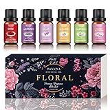 Wecona Blumige Ätherische Öle Set – 6x10ml ätherische Öle naturrein & Duftöl für Diffuser,...