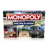 Monopoly The Main Line Edition, Familien-Brettspiel für 2 bis 6 Spieler, Brettspiel für Kinder ab...