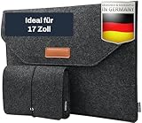 BergFilz Laptoptasche Filz 17 Zoll Schutz Laptophülle 2 Fach Notebooktasche Acer, Asus, Dell, HP,...