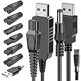 Ancable 5V Rasierer Ladegerät für Philips, 7 Stecker Multifunktions USB Adapter Set für alle...