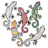Baker Ross FN194 Gecko Eidechse Fensterdekorationen zum Ausmalen - 15er Pack, Glasmalerei Effekt...