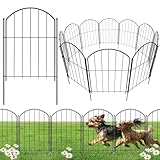 Bamworld Gartenzaun Ohne Graben, 43 cm x 3 m Rostfeste Metall-Tierbarriere, 10er Set Bogige...