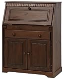 clever-moebel Sekretär aus massiver Kiefer Schreibtisch im Landhausstil (Dunkelbraun)