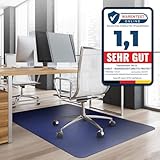 Office Marshal® Bodenschutzmatte in Trendfarben | 90 x 120 cm für Hartböden | ohne schädliche...