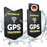 tagplus® Premium GPS Tracker Fahrrad Aufkleber [2 STK.] mit bombenfester Klebekraft für maximalen...