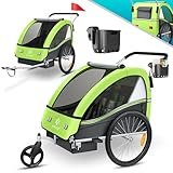 KESSER® Kinderfahrradanhänger Sport-RX 2in1 Jogger & Buggy 5-Punkt-Gurt Sicherheitsgurt 360°...