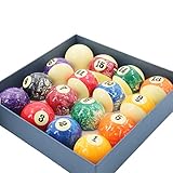 CUEELF Billardkugeln Set 2-1/4' 16 Kugeln für Billardtische Profi Poolbälle Classic Marmor