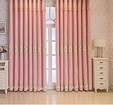Wycian Lamellenvorhang Vorhang Rosa Verdunkelung 2er Pack Doppelte Gardinen, Stickerei, Einfarbig...