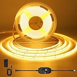 ACELUMO COB LED Streifen Warmweiss 5m, 24V, 8mm Breit, CRI 92, 9w/m, 90 lm/w, 320 LEDs/m, Kürzbar,...