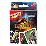 Mattel Games GXD72 - UNO Jurassic World Dominion Kartenspiel mit Themendeck und Sonderregel,...