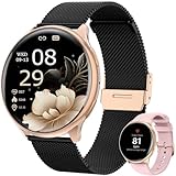 SLOKSFil Smartwatch Damen mit Telefonfunktion, 1.39' Smart Watch Rund mit SpO2, 24H Pulsuhr...