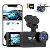 SIGRILL 4K/2K+1080P Dashcam Auto Vorne Hinten,WiFi Dash Cam mit 64GB SD Karte, Dasch-cam Auto...