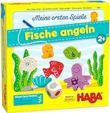 Haba 4983 - Meine ersten Spiele Fische angeln, spannendes Angelspiel mit bunten Holzfiguren,...