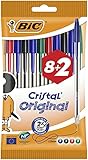 BIC Cristal Original Kugelschreiber, bequeme Kugelschreiber, mittlere Spitze (1,0 mm), verschiedene...