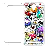 UOGNADGD Kompatibel mit Alcatel One Touch Flash Plus Bunte Personalisierte Hülle mit 2...