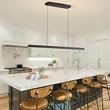 Moderne LED Esstisch Pendelleuchte, 3000K/4000K/6000K 10%–100% Farbtemperatur Linear Lampe...