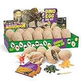 mewmewcat Ei Dinosaurier Eier Spielzeug Dino Eier mit 12 Dinosaurier und Grabwerkzeug STEM...
