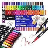 Artecho Dual Brush Pen Set 72 Farben, Fineliner Set, Filzstifte Dicke und Dünne, Pinselstifte set,...