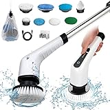 Elektrische Reinigungsbürste, Electric Spin Scrubber Schnurlos Mit 8 Austauschbaren...