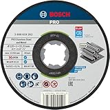 Bosch Professional 10 Stück gerade Trennscheibe Standard (für Inox, X-LOCK, Ø125 mm, BohrungsØ:...