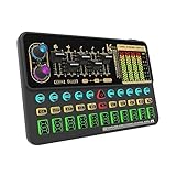 Aboiled 1 PCS K500 Sound-Effekt-Board ABS Handy Computer Live-Soundkarte Mikrofon Sprachwechsler...