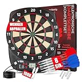 BULL CRAFT Dartscheibe Elektronisch – [ DER TURNIERSTANDARD ] – Profi E Dartscheibe Deutsch -...