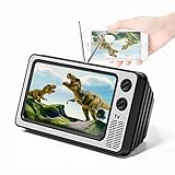 STEBRUAM 12 Zoll Retro TV Handy Lupe,3D HD Handy Bildschirmlupe Vergrößerung Videos Ausziehbarer...