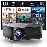 4K Beamer, 30000 Lumen iSinbox WiFi6 Bluetooth Smart Beamer, Mit Netflix-App & Kinoähnlichem Sound,...