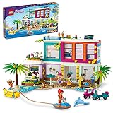 LEGO 41709 Friends Ferienhaus am Strand, Puppenhaus mit Mini-Puppe Mia, Zubehör und einem...