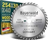 Bayerwald - HM Tischkreissägeblatt Ø 254 mm x 2,8 mm x 30 mm (Für Holz, Spanplatten,...