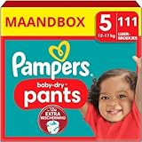 Pampers Baby-Dry Pants – Größe 5 (12kg-17kg) – 111 Windelhöschen – Monatsbox