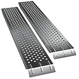 MONZANA® 2X Auffahrrampe 400 kg Tragfähigkeit galvanisierter Stahl 160x22,5x4,5cm rutschfeste...