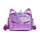 VALICLUD Frauen Mädchen Einhorn Pailletten Tasche Glitzer Crossbody Geldbörse Umhängetasche für...