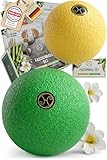HELDSON® Premium Faszienball klein 2er Set [6cm & 8cm] - Faszien Ball hart - Faszienball für...