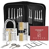 Diyife Lockpicking Set [Upgrade], 26 Stück Dietrich Set Komfort-Sicher Silikon-Hand, mit 2...