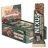 Protein Riegel Vegan DOUBLE CHOCO CRISPY 12x NEXUS Protein Bar - unglaublich lecker & cremig - 30%...