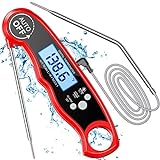 Cocoda Fleischthermometer Grillthermometer, LCD Digitales Bratenthermometer Küchenthermometer mit 2...