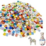 1kg Glasmosaiksteine Quadratische Mosaiksteine zum Basteln 1x1cm Bunt Mosaik Steine ca. 1200 Stück...